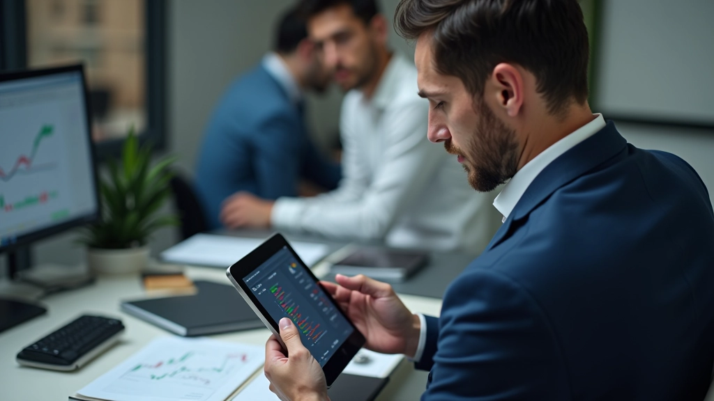 Analyste financier étudiant les signaux de marché et graphiques